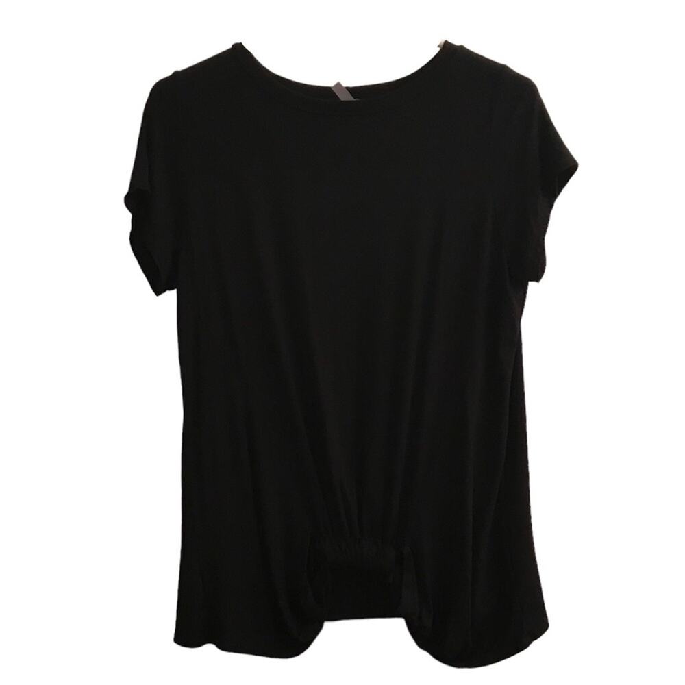 Jolie Short Sleeve Black Top Size Medium